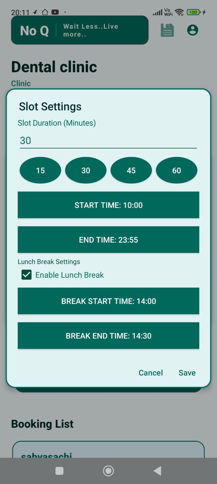 Smart Scheduling Interface